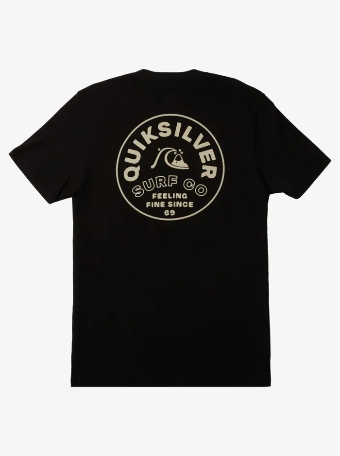 Men Quiksilver Tees Timeless Spin TShirt Black Men Quiksilver Tees Timeless Spin TShirt Black