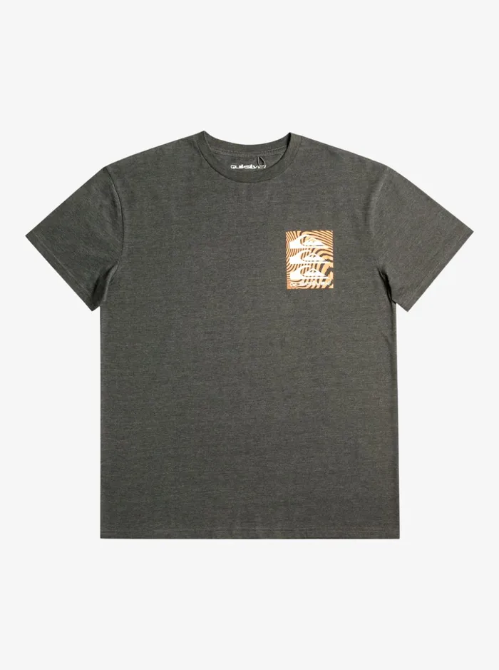 Men Quiksilver Tees Warped Patterns TShirt Phantom