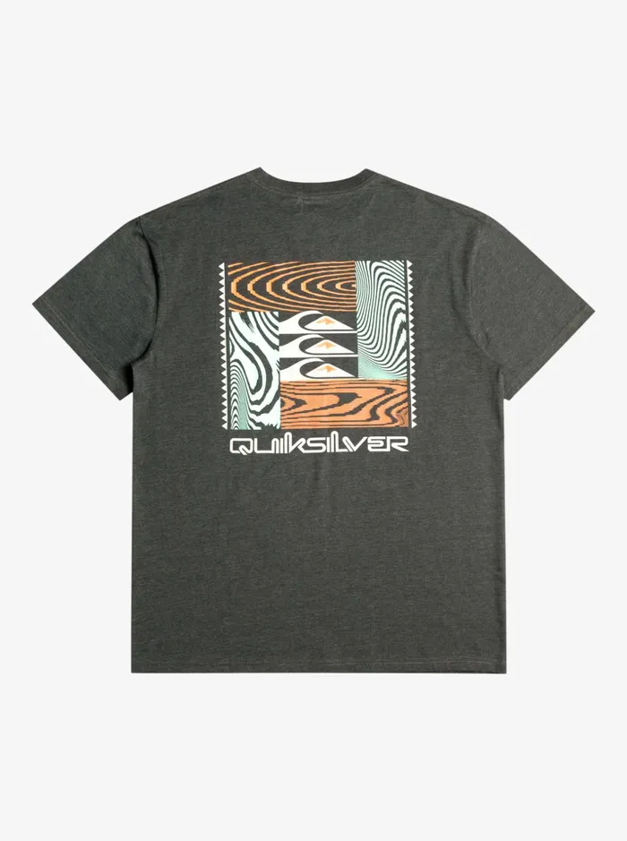 Men Quiksilver Tees Warped Patterns TShirt Phantom Men Quiksilver Tees Warped Patterns TShirt Phantom
