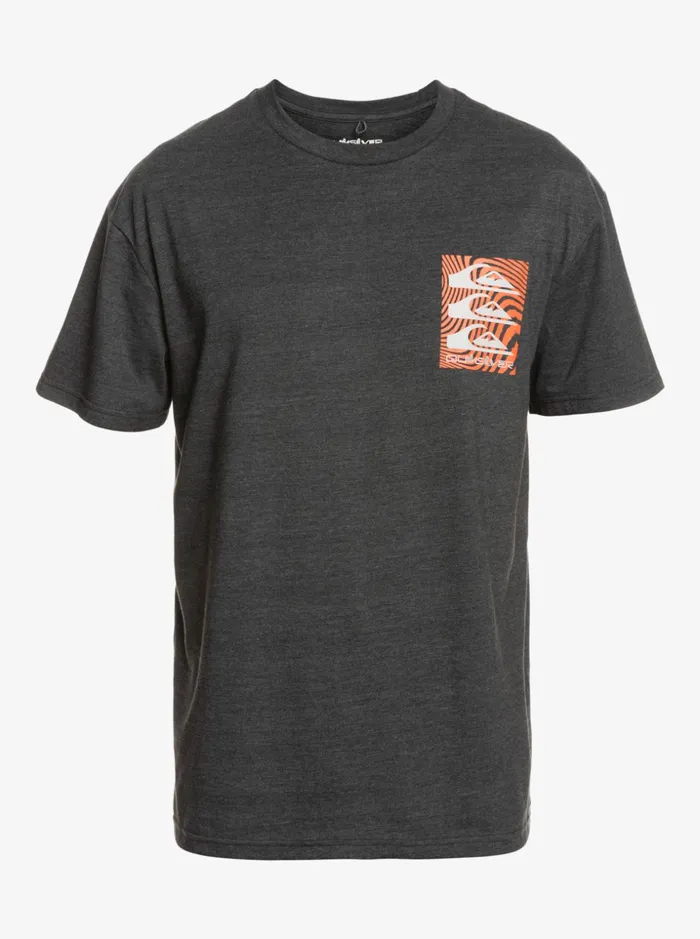 Men Quiksilver Tees Warped Patterns TShirt Phantom Men Quiksilver Tees Warped Patterns TShirt Phantom