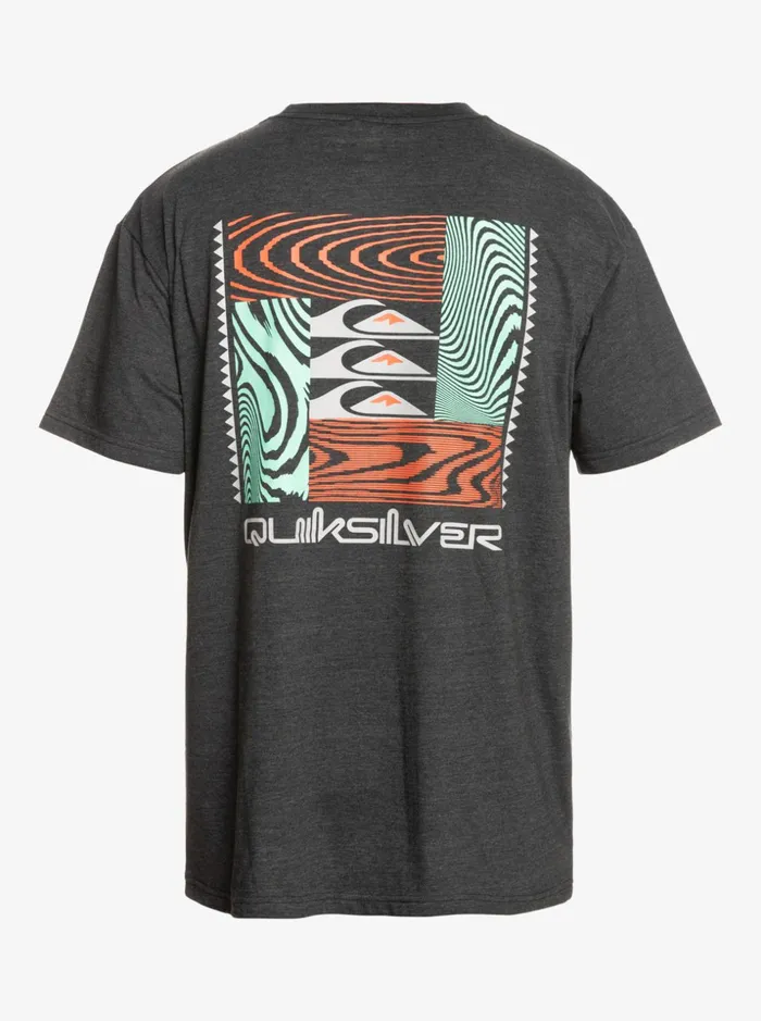 Men Quiksilver Tees Warped Patterns TShirt Phantom Men Quiksilver Tees Warped Patterns TShirt Phantom