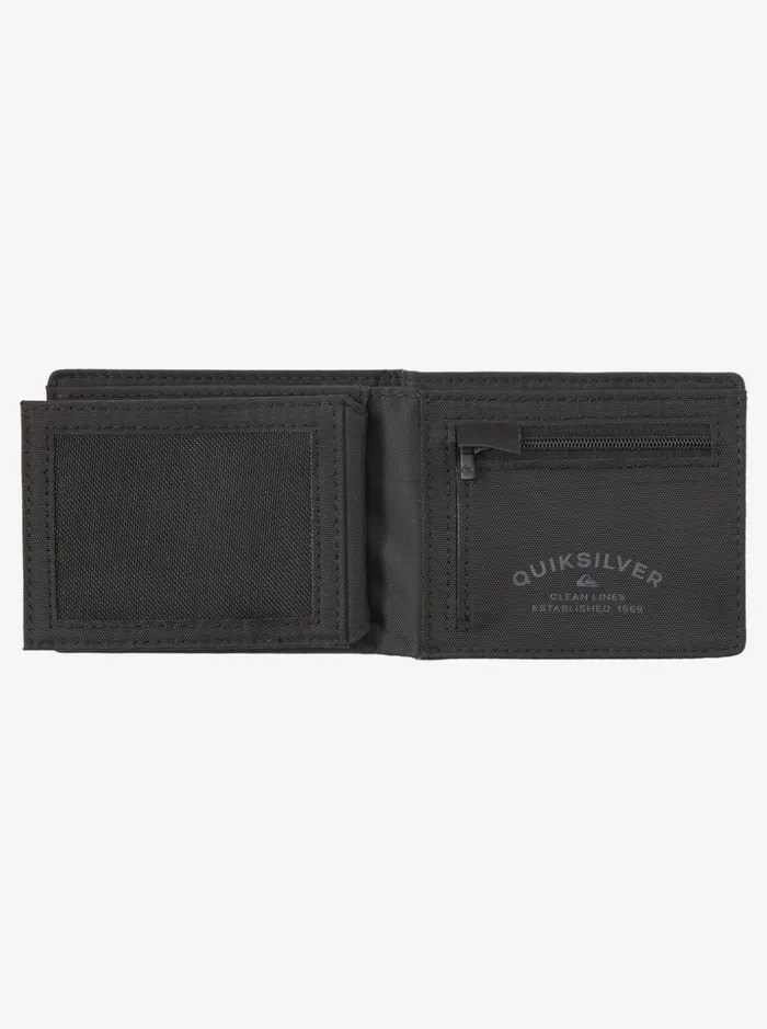 Men Quiksilver Wallets Stitchy TriFold Wallet Black Black Men Quiksilver Wallets Stitchy TriFold Wallet Black Black