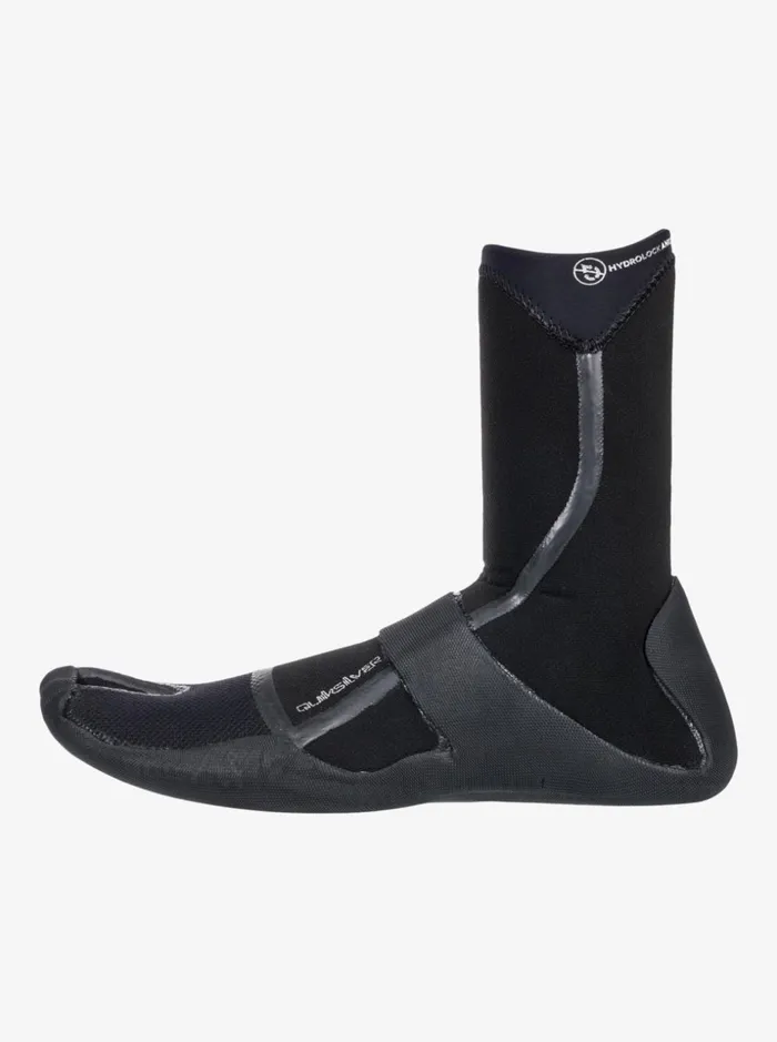 Men Quiksilver Wetsuits 3mm Marathon Sessions Split Toe Wetsuit Boots Black