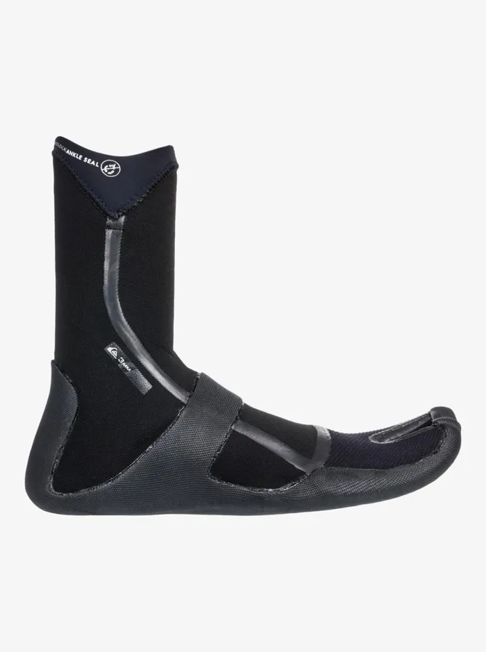 Men Quiksilver Wetsuits 3mm Marathon Sessions Split Toe Wetsuit Boots Black Men Quiksilver Wetsuits 3mm Marathon Sessions Split Toe Wetsuit Boots Black