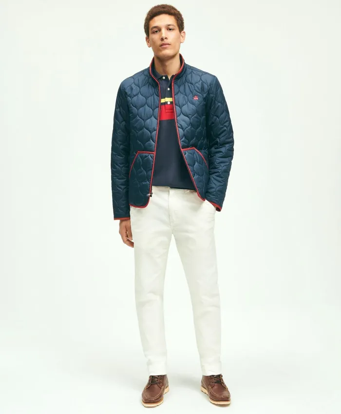 Men Quilted Liner Jacket Navy Brooks Brothers Coats and Jackets