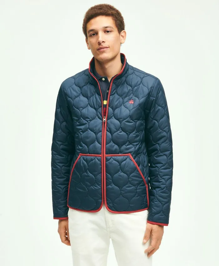 Men Quilted Liner Jacket Navy Brooks Brothers Coats and Jackets