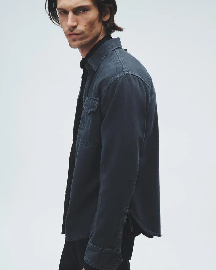 Men Rag and Bone Shirts Featherweight Denim Engineered Jack Shirt Minna Men Rag and Bone Shirts Featherweight Denim Engineered Jack Shirt Minna