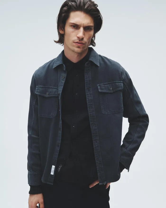 Men Rag and Bone Shirts Featherweight Denim Engineered Jack Shirt Minna Men Rag and Bone Shirts Featherweight Denim Engineered Jack Shirt Minna