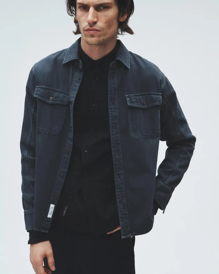 Men Rag and Bone Shirts Featherweight Denim Engineered Jack Shirt Minna Men Rag and Bone Shirts Featherweight Denim Engineered Jack Shirt Minna