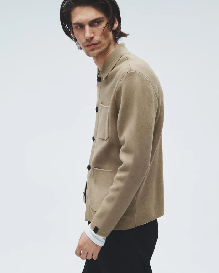 Men Rag and Bone Sweaters Jayden Cotton Chore Cardigan Light Tan Men Rag and Bone Sweaters Jayden Cotton Chore Cardigan Light Tan