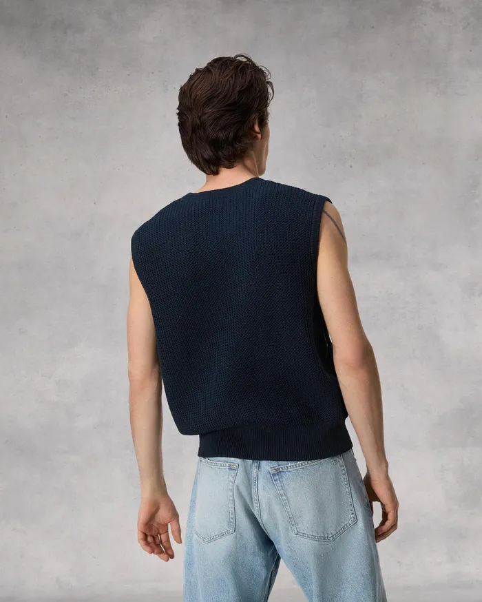 Men Rag and Bone Sweaters Karson Cotton Sweater Vest Salute Men Rag and Bone Sweaters Karson Cotton Sweater Vest Salute