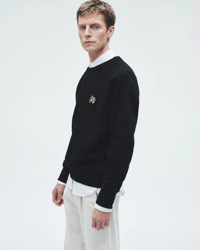 Men Rag and Bone Sweatshirts RB Monster Cotton Sweatshirt Black Men Rag and Bone Sweatshirts RB Monster Cotton Sweatshirt Black
