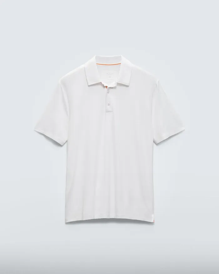 Men Rag and Bone TShirts Pursuit Tech Jersey Polo White Men Rag and Bone TShirts Pursuit Tech Jersey Polo White