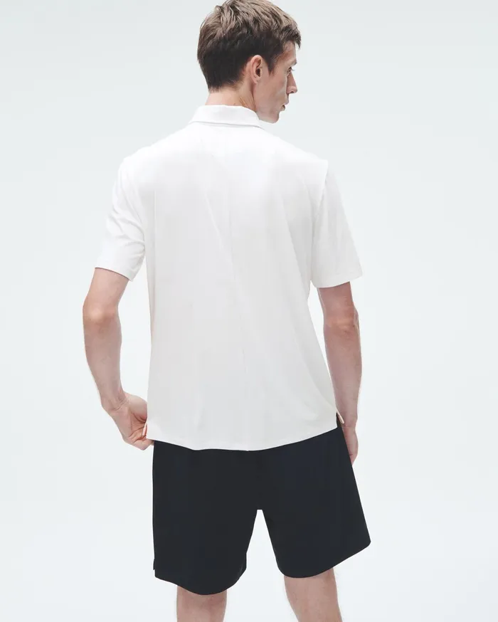 Men Rag and Bone TShirts Pursuit Tech Jersey Polo White Men Rag and Bone TShirts Pursuit Tech Jersey Polo White