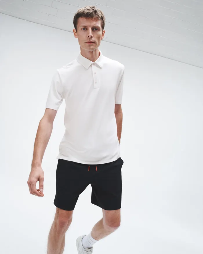Men Rag and Bone TShirts Pursuit Tech Jersey Polo White Men Rag and Bone TShirts Pursuit Tech Jersey Polo White