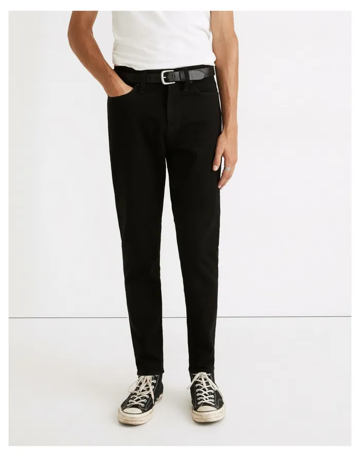 Men Relaxed Taper Jeans In Saturated Black Wash Black Madewell Jeans Men Relaxed Taper Jeans In Saturated Black Wash Black Madewell Jeans