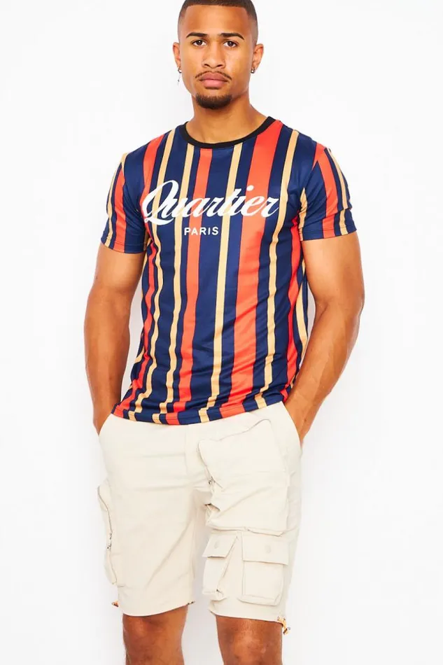 Men Shorts In Beige With 3d Pockets And Orange Details Beige Brentiny Paris Shorts
