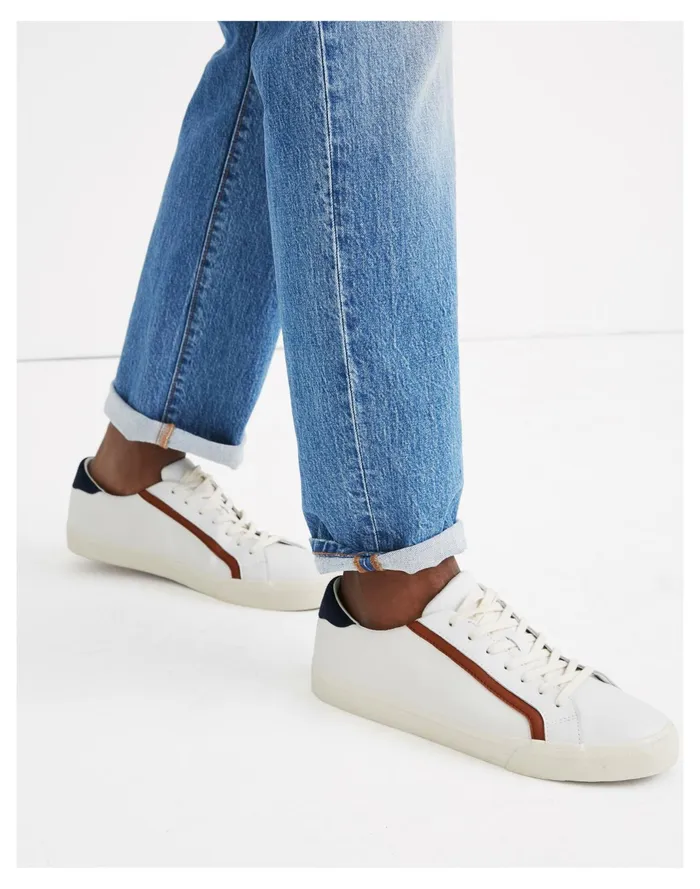 Men Sidewalk Low Top Sneakers In Leather Russet Brown Multi Madewell Sneakers Men Sidewalk Low Top Sneakers In Leather Russet Brown Multi Madewell Sneakers