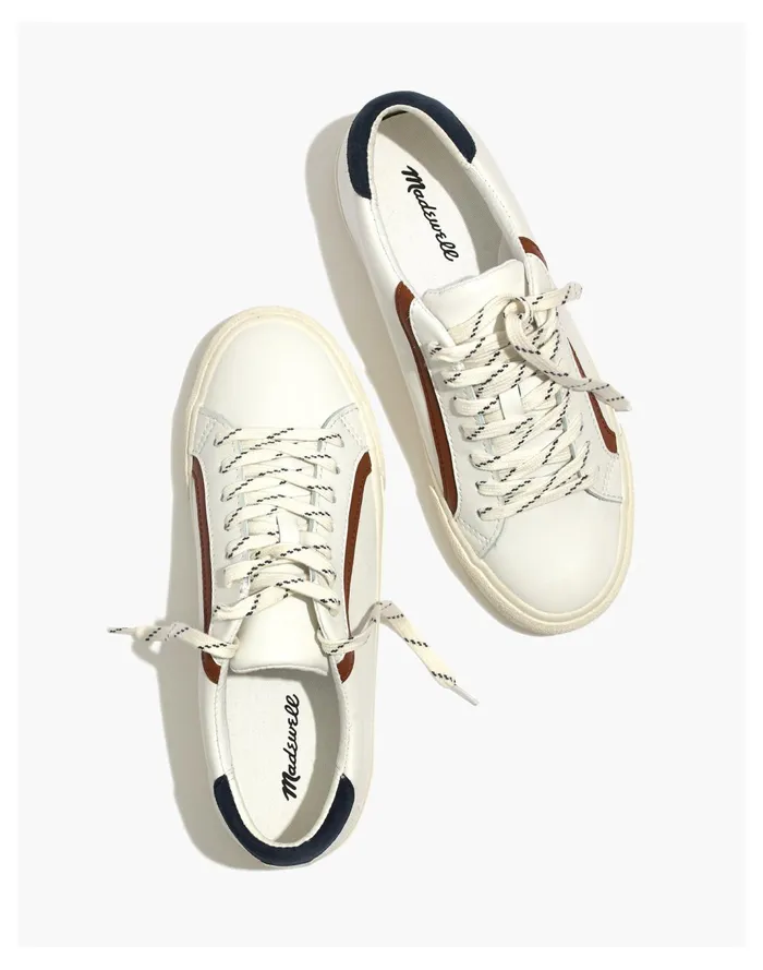 Men Sidewalk Low Top Sneakers In Leather Russet Brown Multi Madewell Sneakers Men Sidewalk Low Top Sneakers In Leather Russet Brown Multi Madewell Sneakers