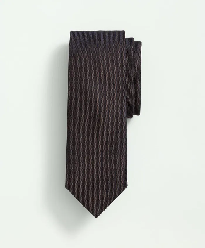 Men Silk Twill Tie Brown Brooks Brothers Ties and Pocket Squares