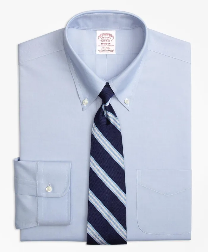 Men Stretch Madison RelaxedFit Dress Shirt NonIron Pinpoint ButtonDown Collar Blue Brooks Brothers Dress Shirts Men Stretch Madison RelaxedFit Dress Shirt NonIron Pinpoint ButtonDown Collar Blue Brooks Brothers Dress Shirts