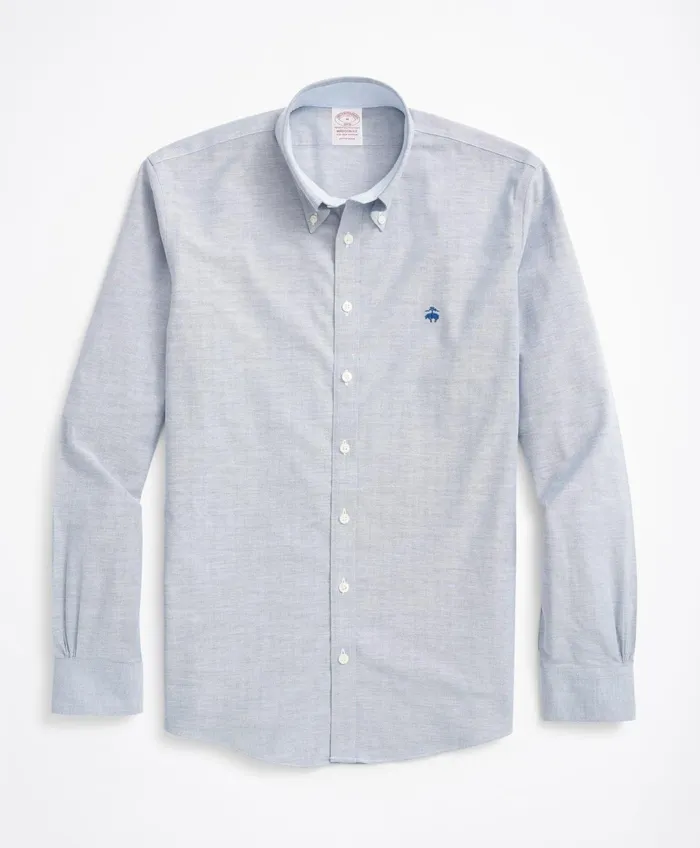 Men Stretch Madison RelaxedFit Sport Shirt NonIron Oxford Sodalite Brooks Brothers Sport Shirts Men Stretch Madison RelaxedFit Sport Shirt NonIron Oxford Sodalite Brooks Brothers Sport Shirts