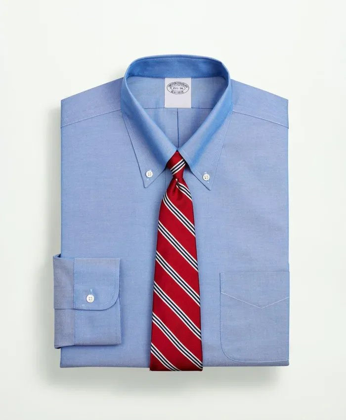 Men Stretch Supima Cotton NonIron Pinpoint Oxford ButtonDown Collar Dress Shirt Blue Brooks Brothers Dress Shirts Men Stretch Supima Cotton NonIron Pinpoint Oxford ButtonDown Collar Dress Shirt Blue Brooks Brothers Dress Shirts