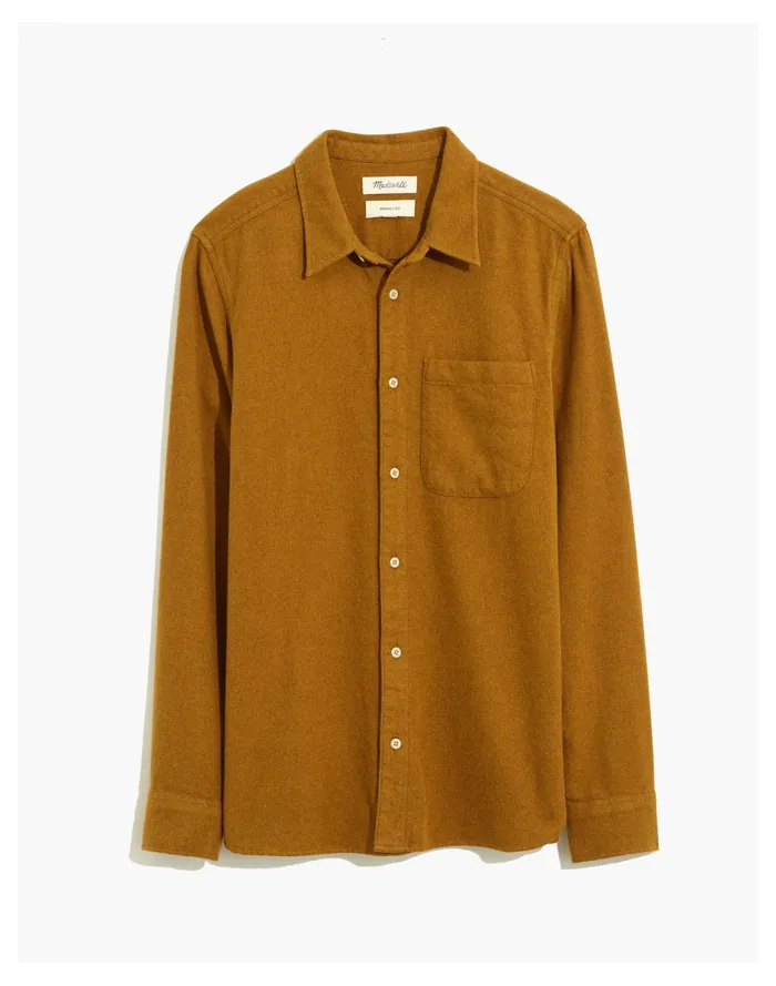 Men Sunday Flannel Perfect Long Sleeve Shirt Dried Cedar Madewell Shirts Men Sunday Flannel Perfect Long Sleeve Shirt Dried Cedar Madewell Shirts