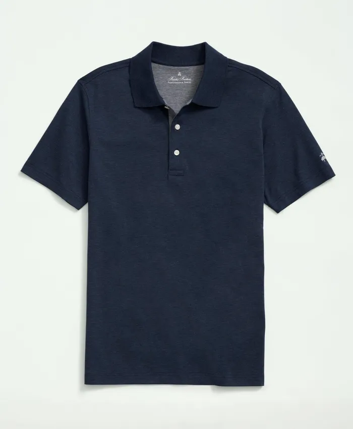 Men Supima Cotton Golf Polo Navy Brooks Brothers Polo and Rugby Shirts