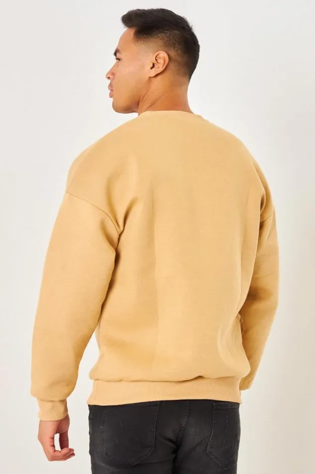 Men Sweat Beige Fonc cusson 034H034 Brod Darkbeige Brentiny Paris Sweatshirts and Pullovers Men Sweat Beige Fonc cusson 034H034 Brod Darkbeige Brentiny Paris Sweatshirts and Pullovers