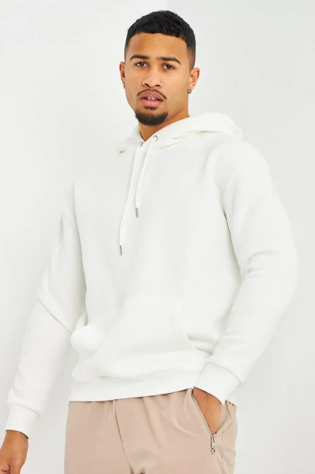 Men Sweat Blanc Capuche Brentiny White Brentiny Paris Sweatshirts and Pullovers