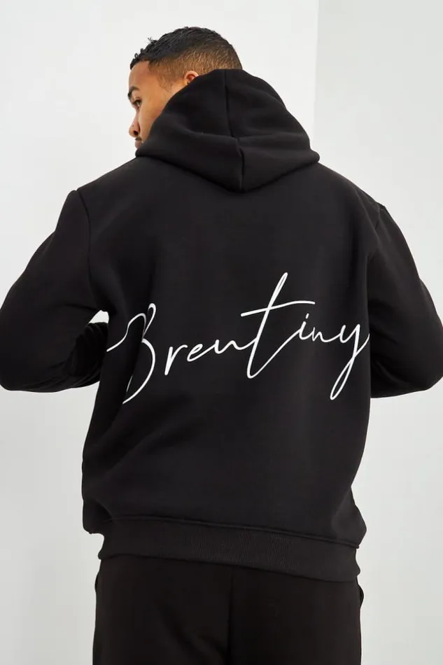Men Sweat Capuche Noir Inscription Brentiny Black Brentiny Paris Sweatshirts and Pullovers Men Sweat Capuche Noir Inscription Brentiny Black Brentiny Paris Sweatshirts and Pullovers