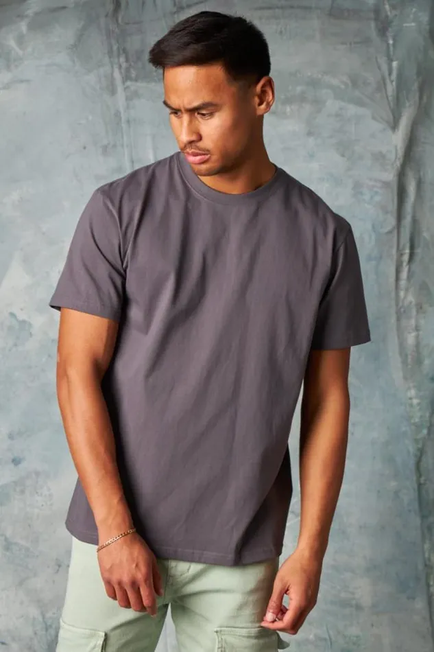 Men TShirt Basique Manches Courtes Gris Anthracite Grey Brentiny Paris TShirts Men TShirt Basique Manches Courtes Gris Anthracite Grey Brentiny Paris TShirts