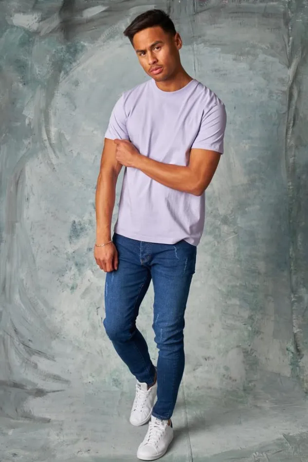 Men TShirt Basique Manches Courtes Violet Purple Brentiny Paris TShirts