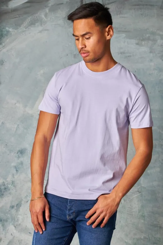 Men TShirt Basique Manches Courtes Violet Purple Brentiny Paris TShirts