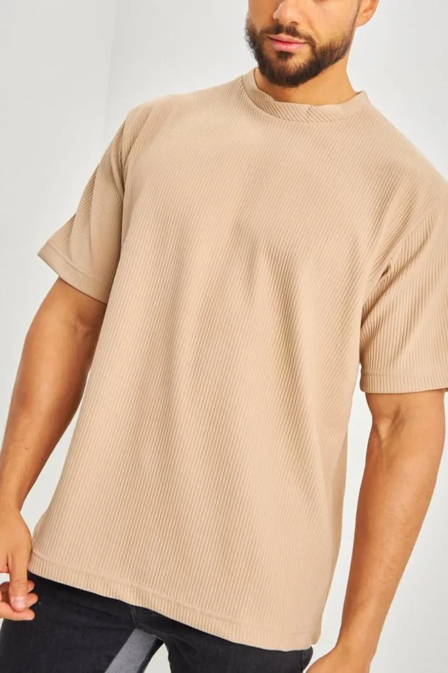 Men TShirt Beige Ctel Manches Courtes Beige Brentiny Paris TShirts