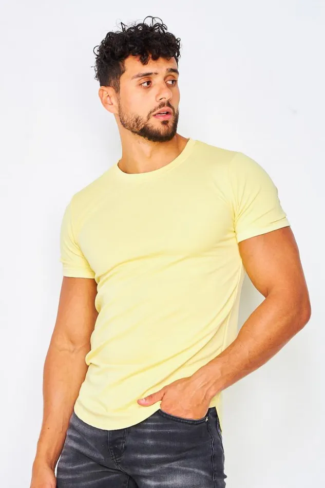 Men TShirt In Plain Yellow Yellow Brentiny Paris TShirts