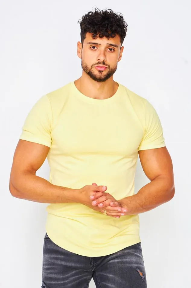 Men TShirt In Plain Yellow Yellow Brentiny Paris TShirts