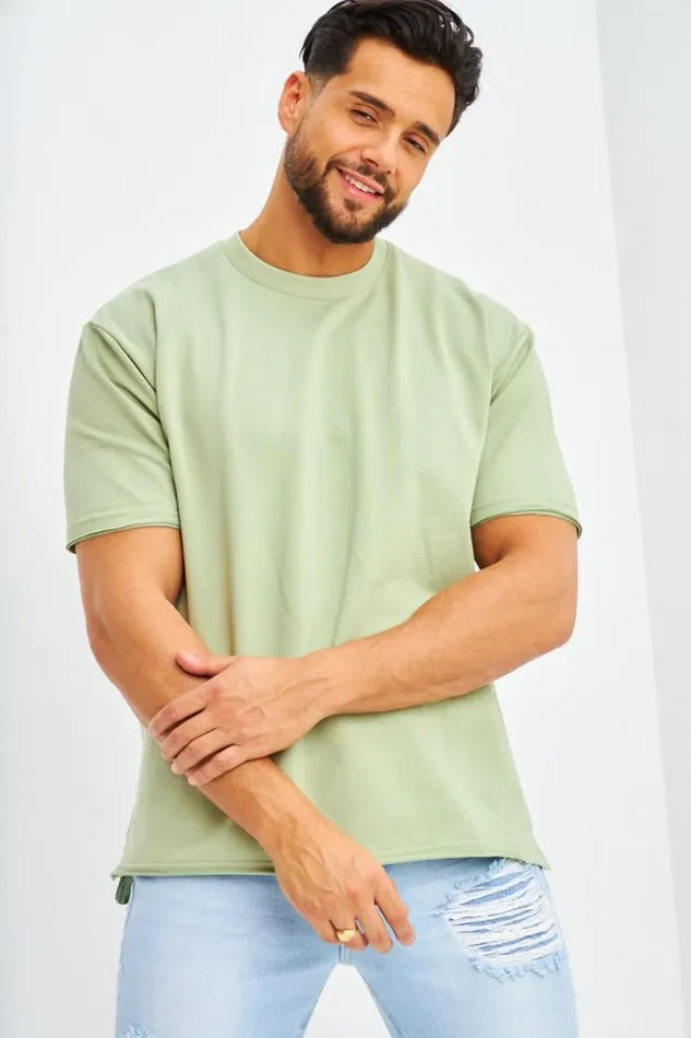 Men TShirt Oversize Vert Clair Green Brentiny Paris TShirts