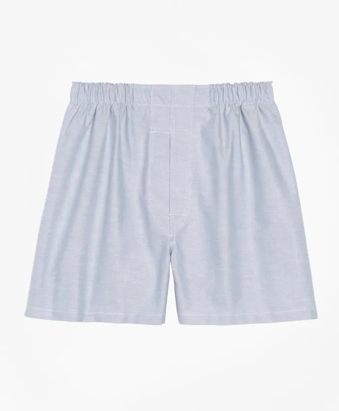 Men Traditional Fit Oxford Boxers Blue Brooks Brothers Underwear