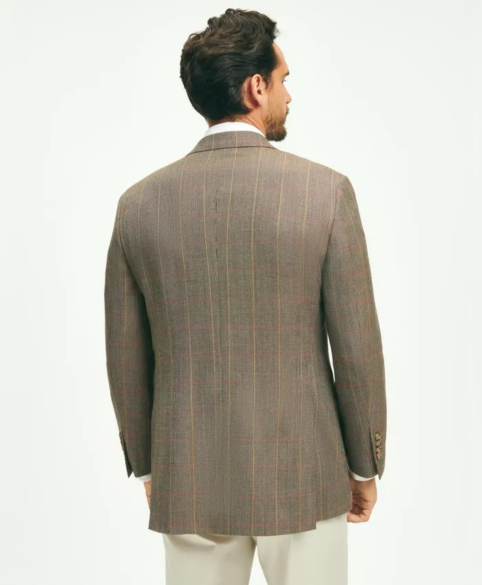 Men Traditional Fit Wool Patch Pocket Sport Coat Brown Brooks Brothers Sport Coats and Blazers