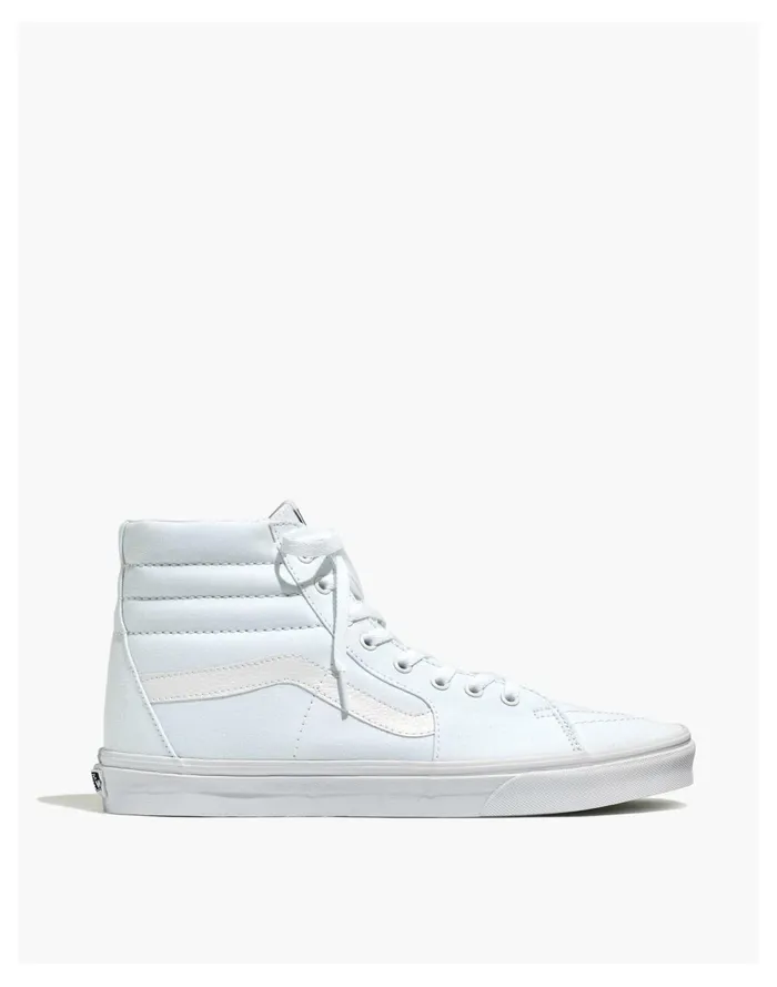Men Vans Unisex Sk8 Hi High Top Sneakers In Canvas Eb3773 Madewell Sneakers