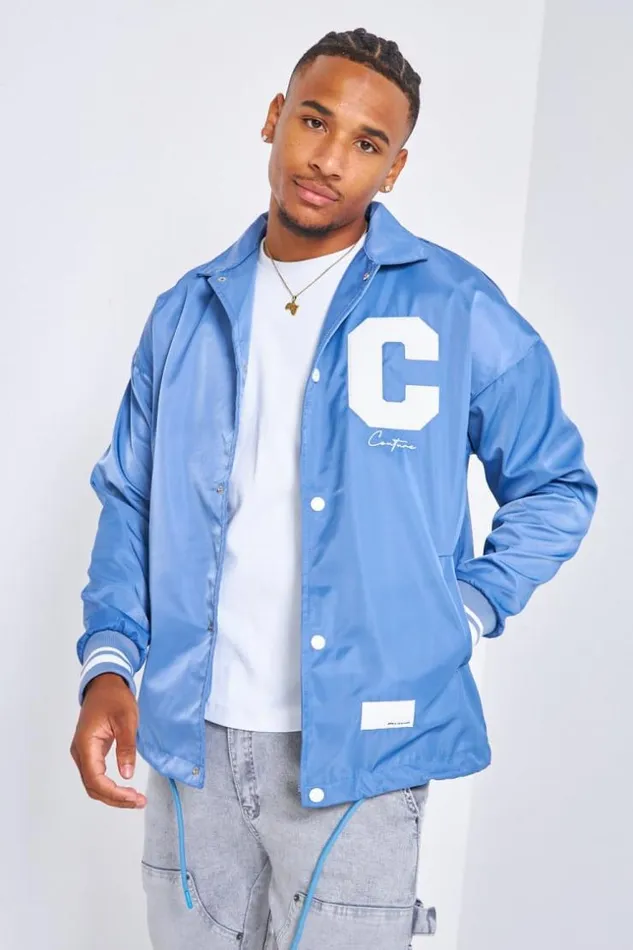 Men Veste Bleu Fonc Brode 034Couture034 Blue Brentiny Paris Jackets