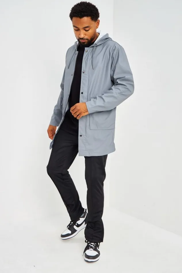Men Veste MiLongue Gris Fonc Capuche En Simili Cuir Mat Grey Brentiny Paris Jackets Men Veste MiLongue Gris Fonc Capuche En Simili Cuir Mat Grey Brentiny Paris Jackets