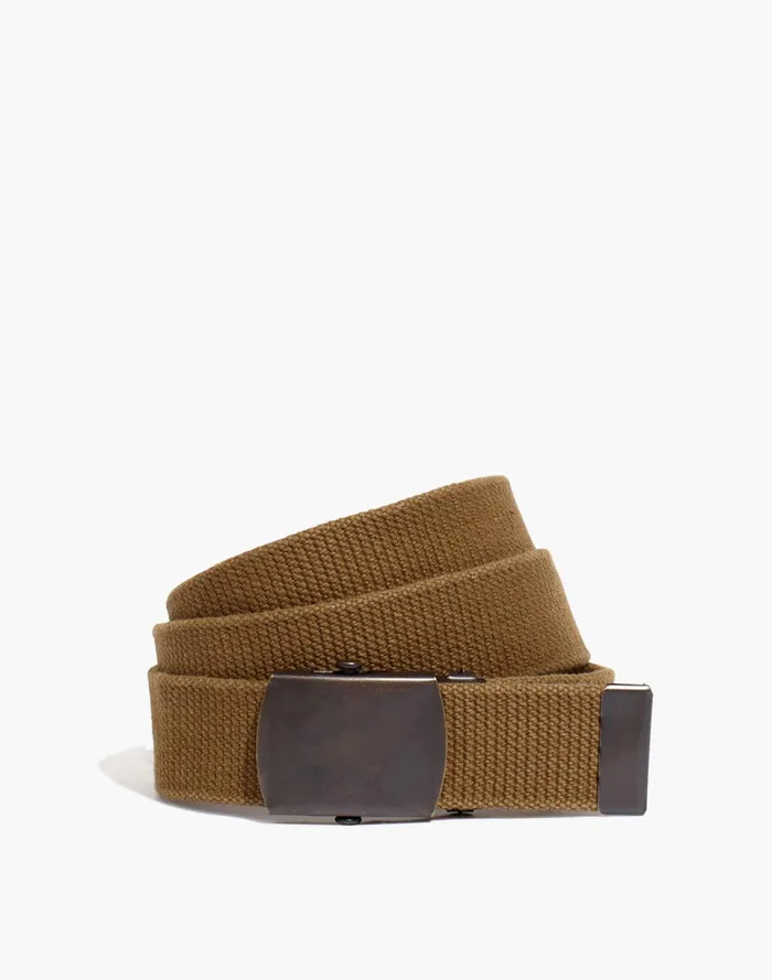 Men Webbing Belt Asparagus Madewell Belts