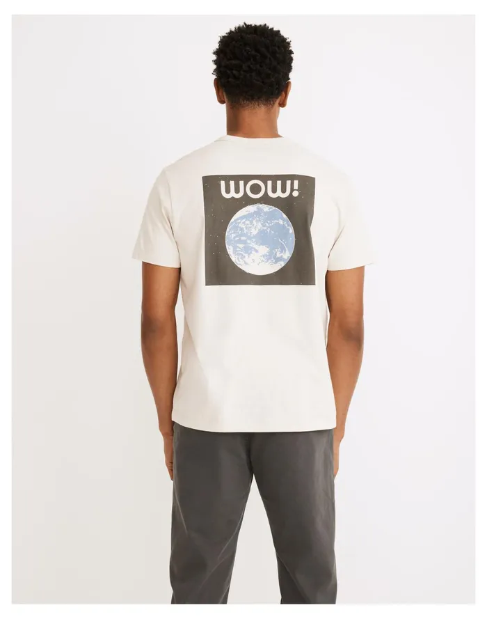 Men X Real Fun Wow Earth Crewneck Tee Vintage Linen Madewell Tees Men X Real Fun Wow Earth Crewneck Tee Vintage Linen Madewell Tees