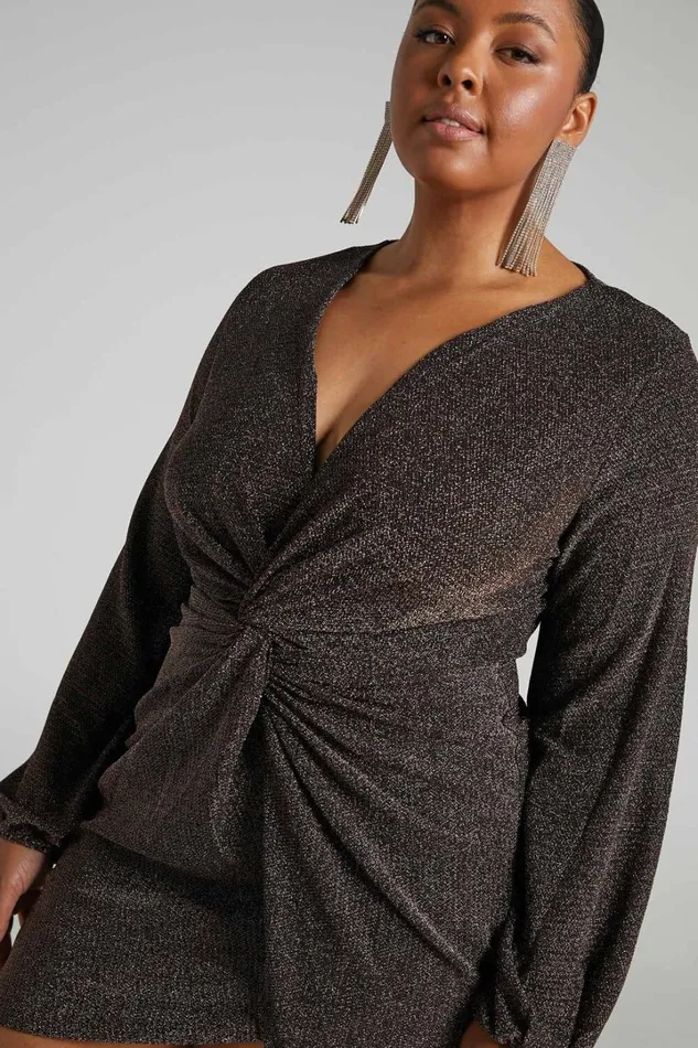 Mercia Mini Dress 8211 Twist Front Long Sleeve Dress In Black Women Showpo Dresses