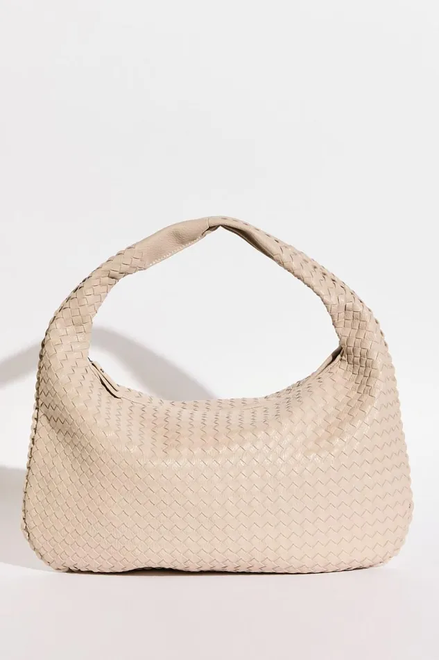 Messina Bag 8211 Quilted Weave Shoulder Bag In Bone Women Showpo Bags