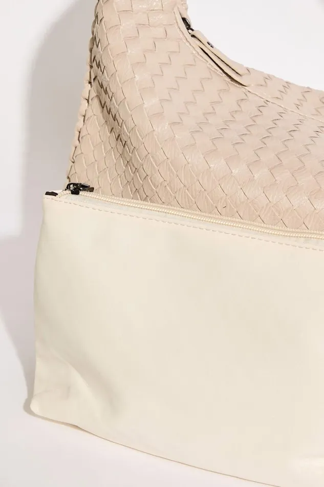 Messina Bag 8211 Quilted Weave Shoulder Bag In Bone Women Showpo Bags