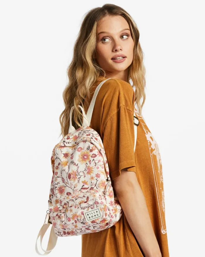 Mini Mama Canvas Backpack White Cap 1 Women Billabong Backpacks